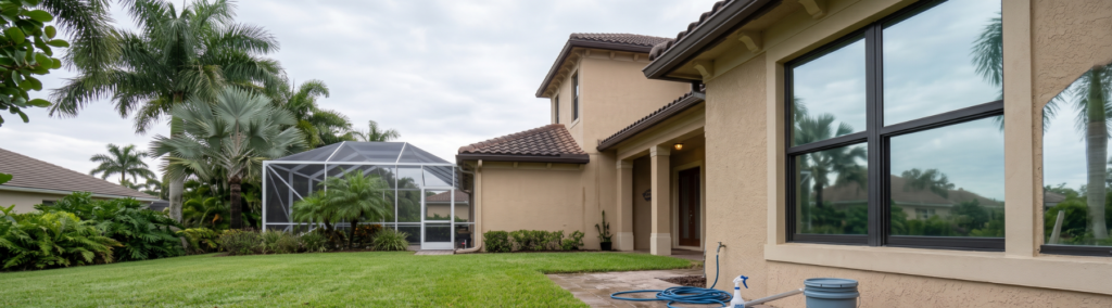 Stuart home exterior with clean windows outside